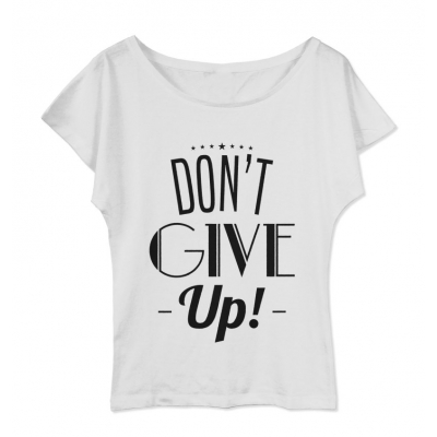 Koszulka damska z dekoltem Don't give up